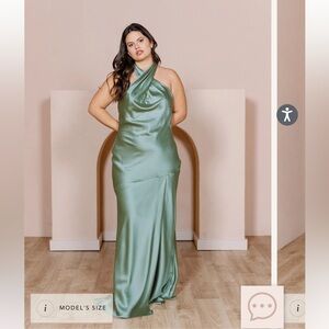 NWT Never worn Revelry Athena Dress in Sage (Color 742) in Size 10